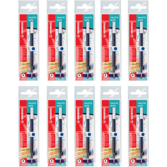 Refill per penna roller a scatto Palette Stabilo blu Conf. 10 pezzi - 268/041-01