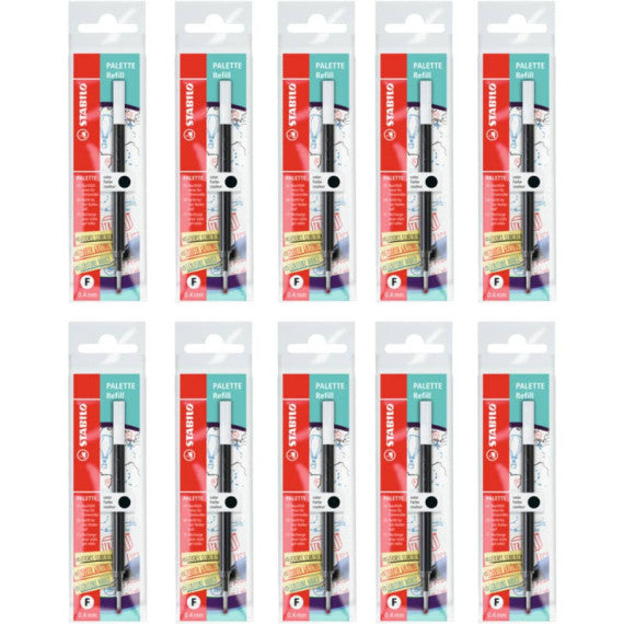 Refill per penna roller a scatto Palette Stabilo nero Conf. 10 pezzi - 268/046-01