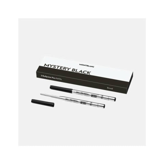 Refill per penne a sfera Montblanc punta broad - nero - conf. 2 pezzi - MB128212