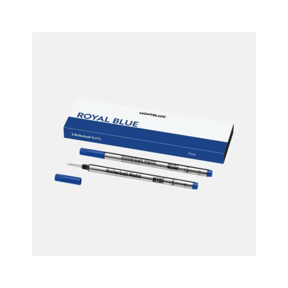 Refill per penne roller Montblanc punta fine - blu - conf. 2 pezzi - MB128232