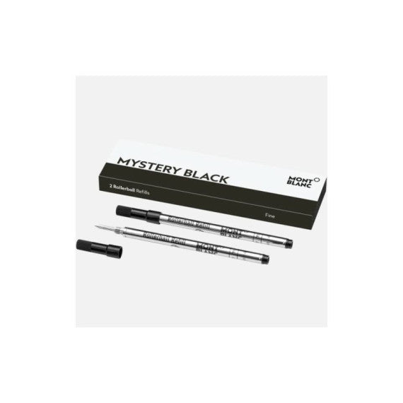 Refill per penne roller Montblanc punta fine - nero - conf. 2 pezzi - MB128230