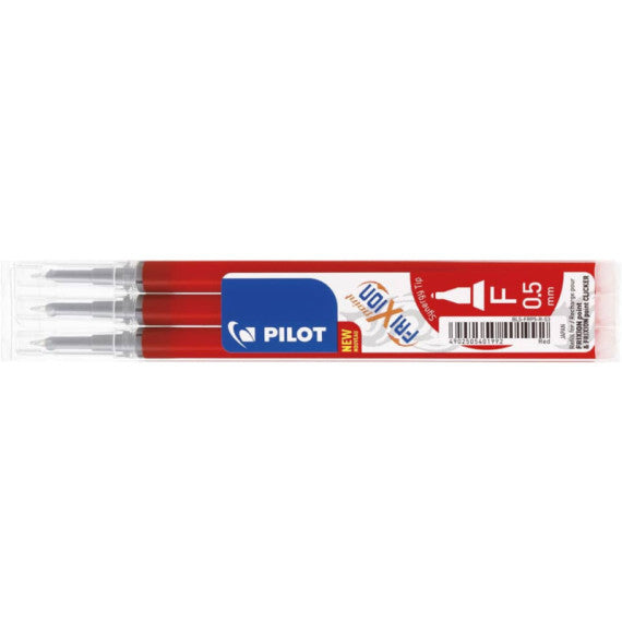 Refill sfera Pilot Frixion Point Clicker 0,5 mm rosso set da 3 - 006422