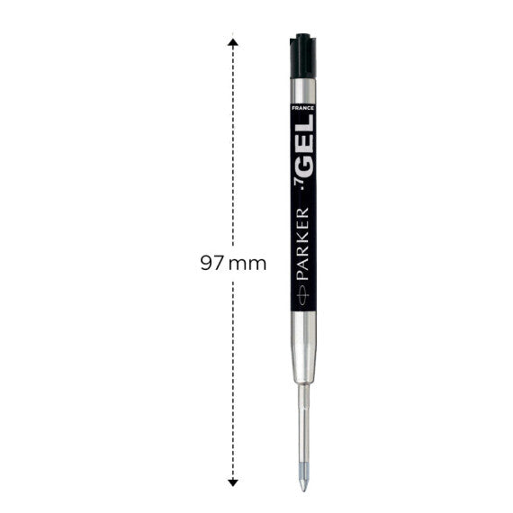 Refill sfera QuinkGel - punta media - metallo - nero - Parker
