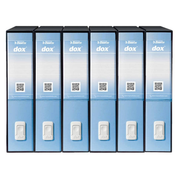 Registratore a leva DOX2 Protocollo S. Francisco 28,5x35 cm - dorso 8 cm azzurro - D15216