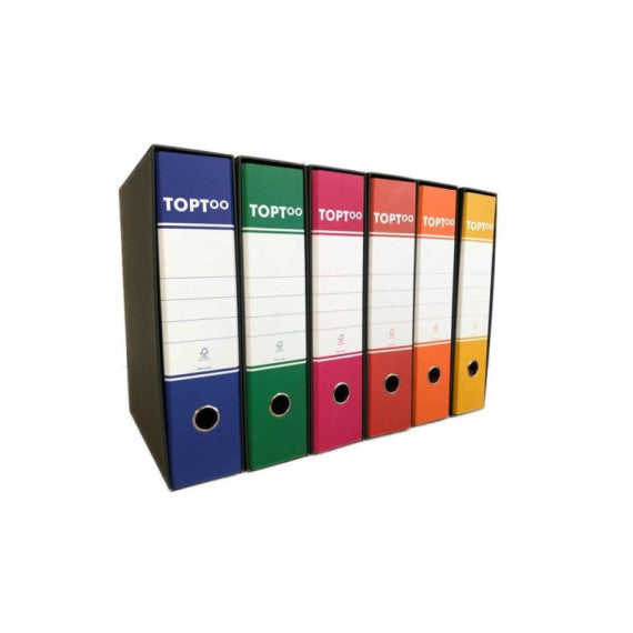 Registratore commerciale TOPToo con custodia dorso 5 cm rosso 23x30 cm - FMCRTU5RO