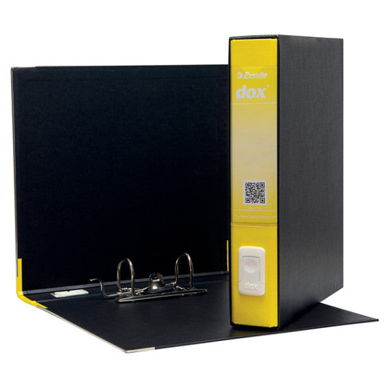 Registratore Dox 4 - dorso 5 cm - commerciale 23x29,7 cm - giallo - Esselte