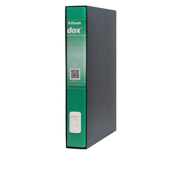 Registratore Dox 5 - dorso 5 cm - protocollo 23x34 cm - verde - Esselte
