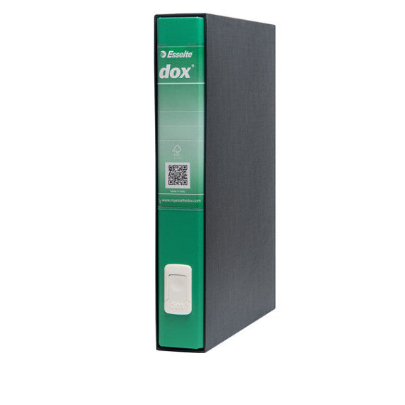 Registratore Dox 5 - dorso 5 cm - protocollo 23x34 cm - verde - Esselte