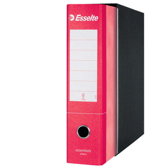 Registratore Essentials G75 - dorso 8 cm - protocollo 23x33 cm - rosso - Esselte