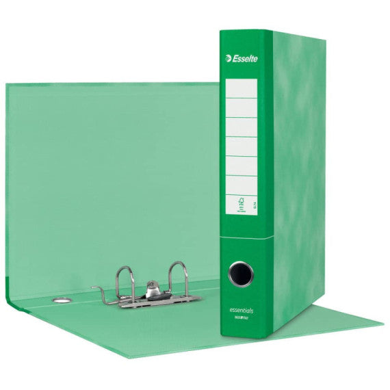 Registratore protocollo Esselte Essentials G74 23x33 cm dorso 5 cm verde - 390774180