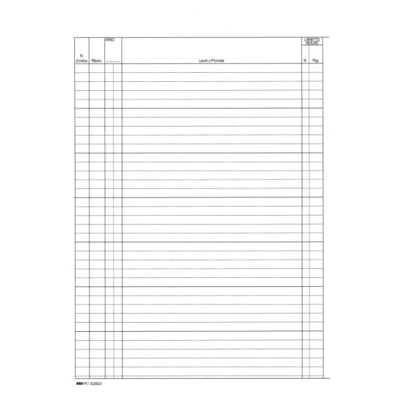 Registro contabilità dei lavori - 31 x 21cm - 47pg - numerate - Edipro