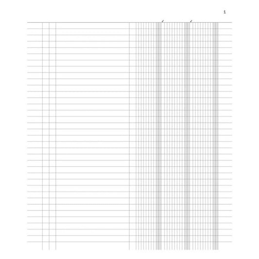 Registro Inventario a 3 colonne data ufficio - 96 pag 31x24,5 cm DU135100000