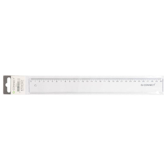 Righello Q-Connect trasparente 30 cm KF00587