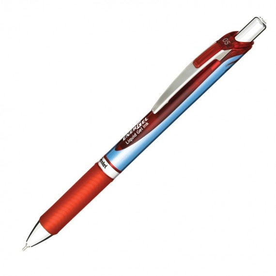 Roller a scatto Energel XM Click - punta 0,5mm - rosso - Pentel
