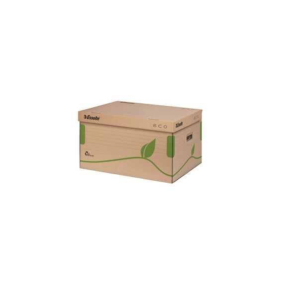 Scatola container EcoBox - 34,5x43,9x24,2cm - apertura superiore - avana - Esselte