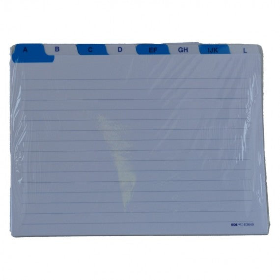 Schede - rubrica A/Z - 15x21 cm (orizzontale) - bianco - Edipro