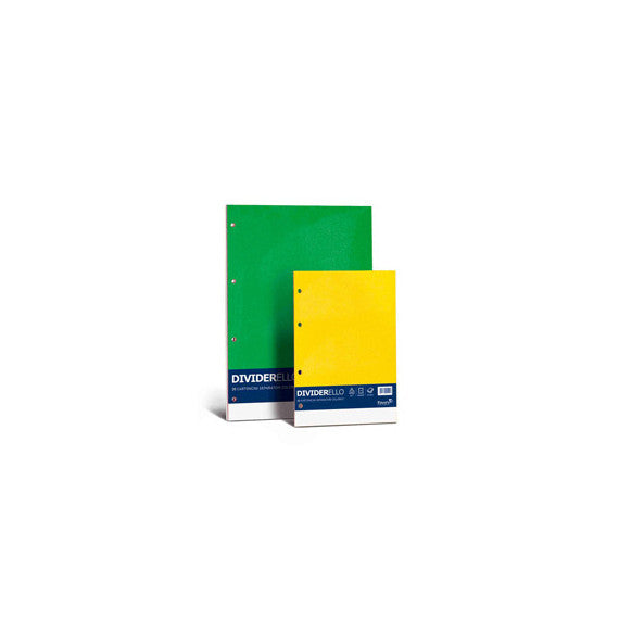 Separatore Dividerello - cartoncino colorato 220 gr - 16 x 21 cm - mix 5 colori - Favini - set da 10 fogli