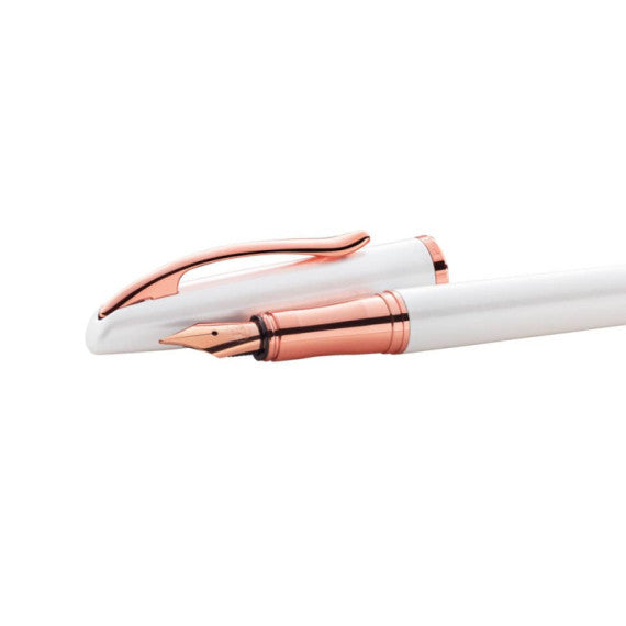 Set penna stilografica e sfera Pelikan Jazz® Noble Elegance blu in cofanetto regalo fusto bianco perla e rosa 821865