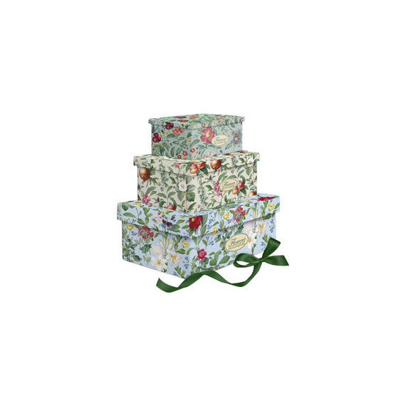 Set scatole regalo - fantasia Flowers - dimensioni assortite - cartoncino - Pigna - conf. 3 pezzi