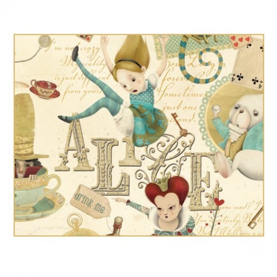 Set scatole regalo medi - dimensioni assortite - fantasia Alice - Kartos - conf. 3 pezzi