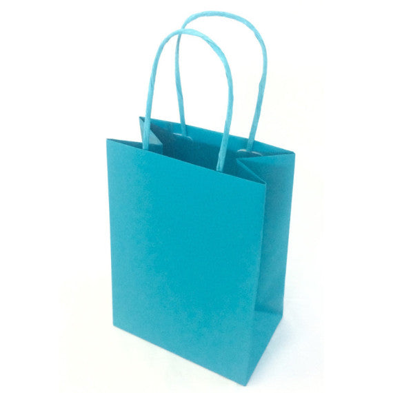 Shopper Twisted - maniglie cordino - 36 x 12 x 41 cm - carta kraft - turchese - Mainetti Bags - conf. 25 pezzi