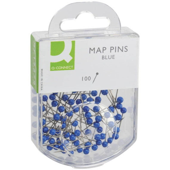 Spilli cartografici Q-Connect 15 mm blu conf. da 100 - KF15276