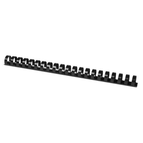 Spirali in plastica per rilegatura Q-Connect 22 mm in PVC conf. 50 pz nere KF32116