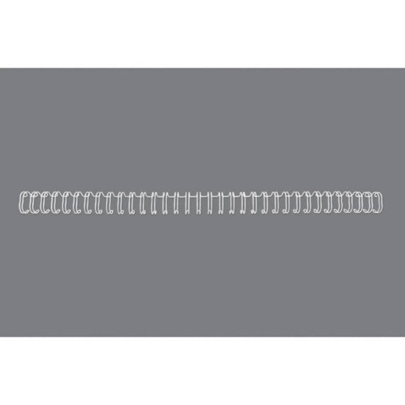 Spirali metalliche a 34 anelli GBC Wirebind 14 mm A4 bianco - fino a 125 fogli - conf. 100 pezzi - RG810970