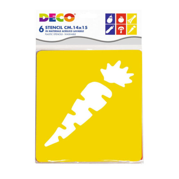 Stencil CWR 14x15 cm in set da 6 pezzi verdura 11805