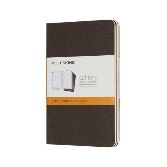 Taccuino Moleskine Cahier set 3 pezzi - pagine a righe - nero cahier