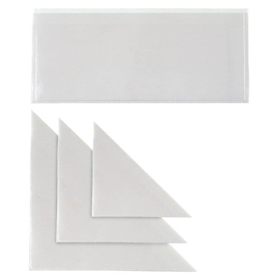 Tasca autoadesiva triangolare Sei Rota formato 22x10 cm - conf. 10 pezzi - 318126 CF50 /14