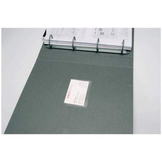 Tasche adesive portabiglietti Q-Connect ppl 60x95 mm trasparente apertura lato corto conf. da 10 - KF27038