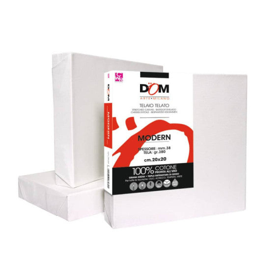 Tela per pittura DOM Modern 380 g bordo 38 mm - 20x20 cm - 356/2020