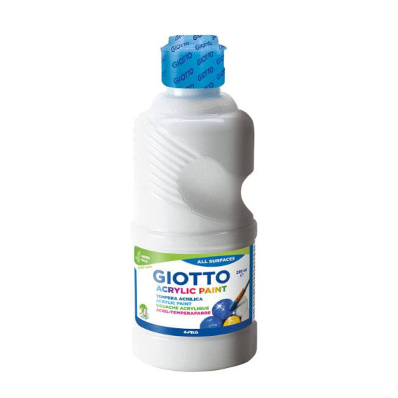 Tempera acrilica Giotto in flacone da 250 ml bianco - F534001