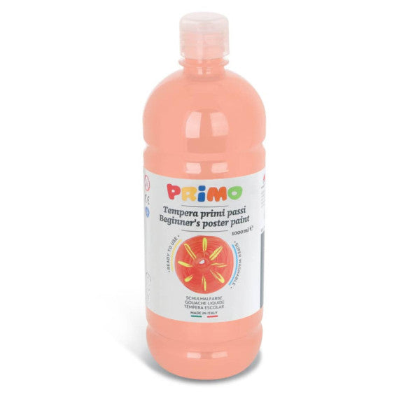 Tempera brillante in bottiglia in PET Primo Primi Passi 1000 ml rosa carne 204BR1000331