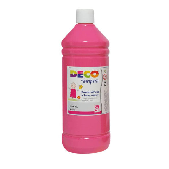 Tempera Deco Deco in flacone da 1000 ml rosa 08808/07