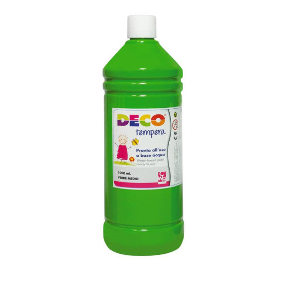 Tempera Deco Deco in flacone da 1000 ml verde medio 08808/12