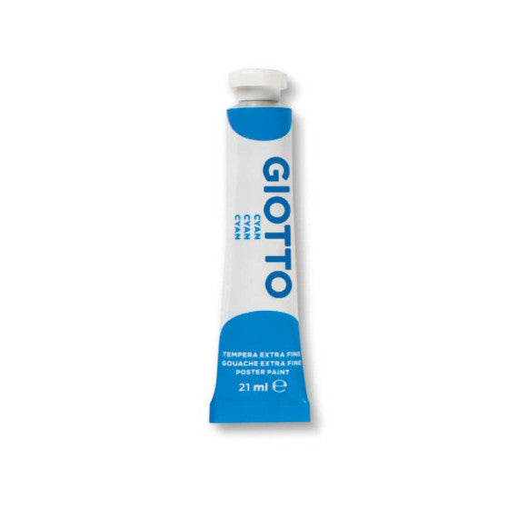 Tempera Giotto Extra ultrafine in tubetto 21 ml ciano F35501500