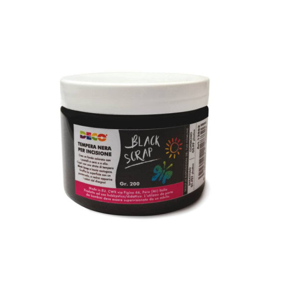 Tempera per incisione CWR - BLACK SCRAP - nero 12882