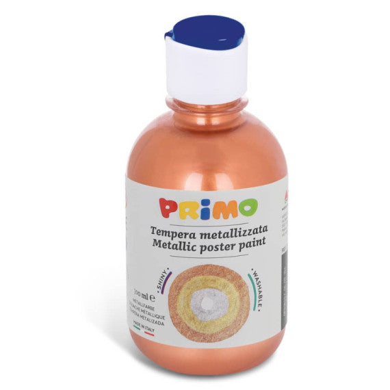 Tempera pronta metallizzata Primo con tappo misuratore 300 ml rame 233TM300930