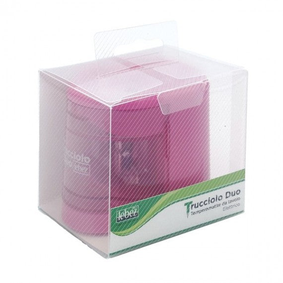 Temperamatite elettrico 4306 con contenitore - 2 fori - colori assortiti - Lebez