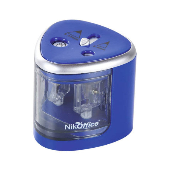 Temperamatite elettrico a 2 fori Nikoffice con serbatoio - 12NIK030