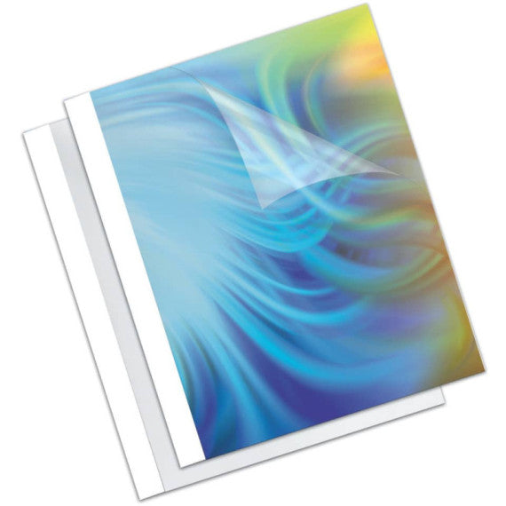 Termocopertina trasparente A4 per rilegatura termica in PVC - 150 gr/mq - Fellowes dorso 4 mm conf. 100 pezzi