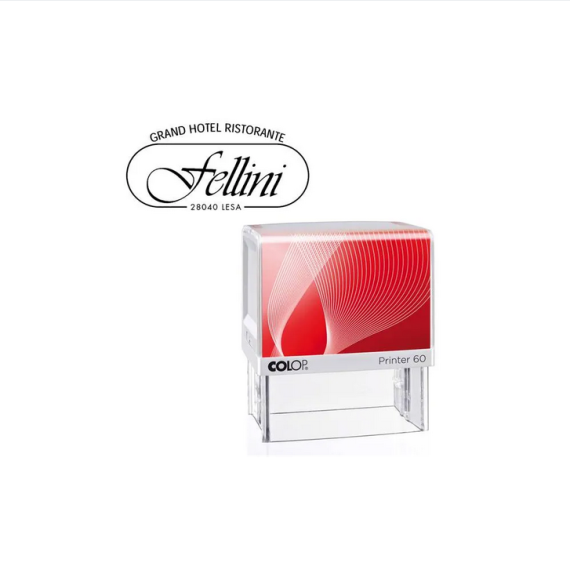 Timbro Colop 60 autoinchiostrante personalizzato misura 37X76mm Timbro personalizzabile max 8 righe alta qualità
