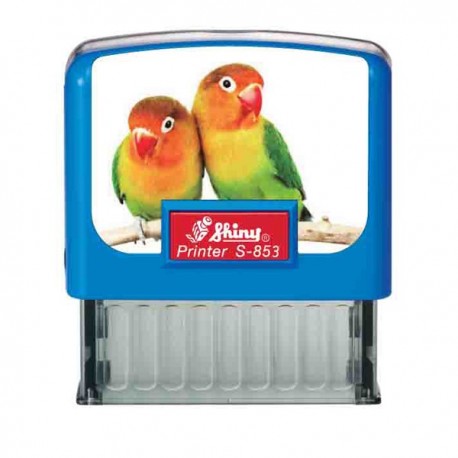 TIMBRO New Printer Line 47x18mm-5righe 853 INSEPARABILI BLU Shiny