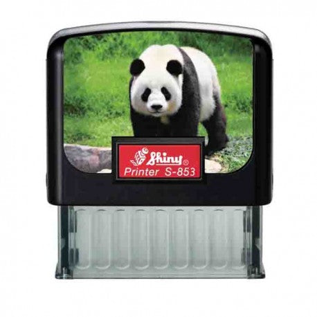 TIMBRO New Printer Line 47x18mm-5righe 853 NERO PANDA Shiny