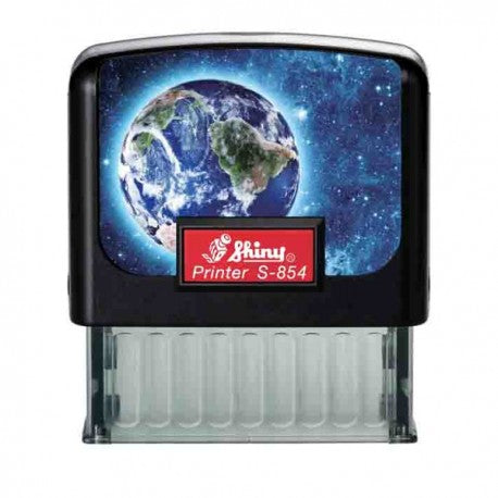 TIMBRO New Printer Line 58x22mm-6righe 854 NERO TERRA Shiny