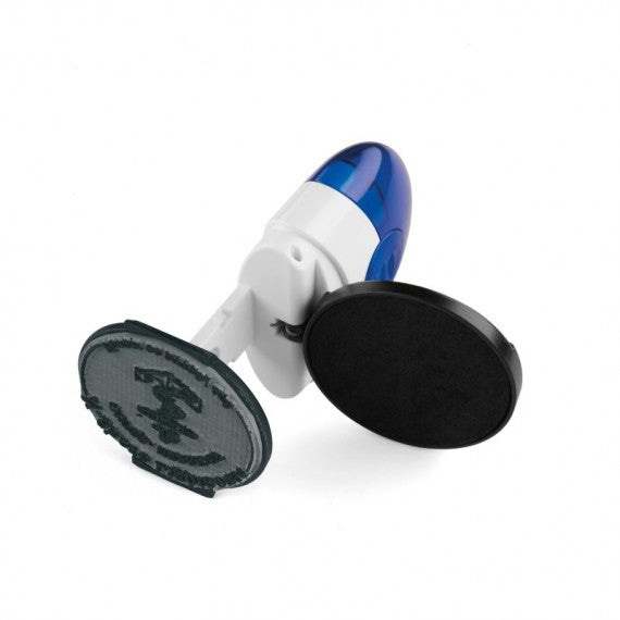 Timbro Pocket Stamp R40 - diametro 40 mm - 5 righe - autoinchiostrante - blu - Colop
