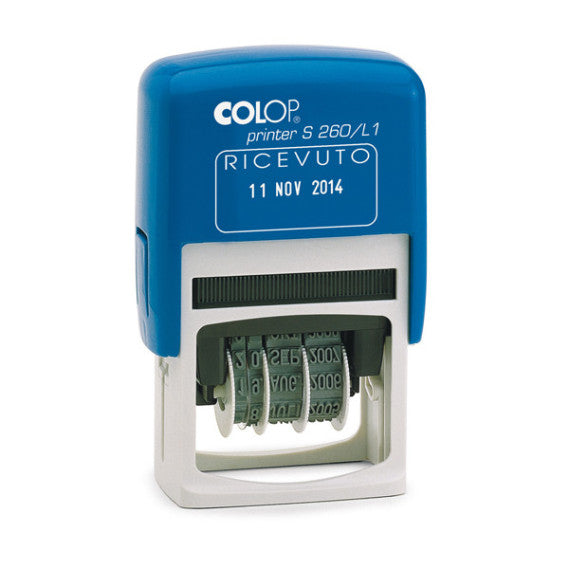 Timbro S260/L1 Datario + RICEVUTO - 4 mm - autoinchiostrante - bicolore - Colop®