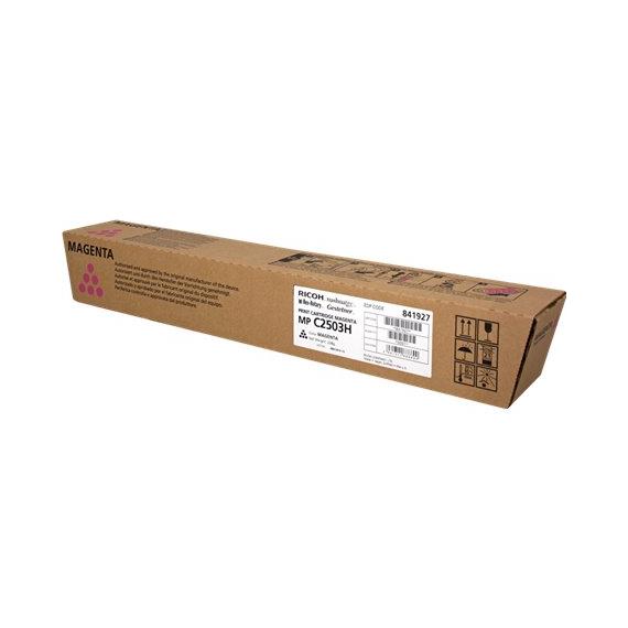 TONER ORIGINALE RICOH MPC2503H MAGENTA 841927 PER RICOH AFICIO MP C2003,MP C2004SP,MP C2011SP,MP C2503 CAPACITA 9.500 PAG.